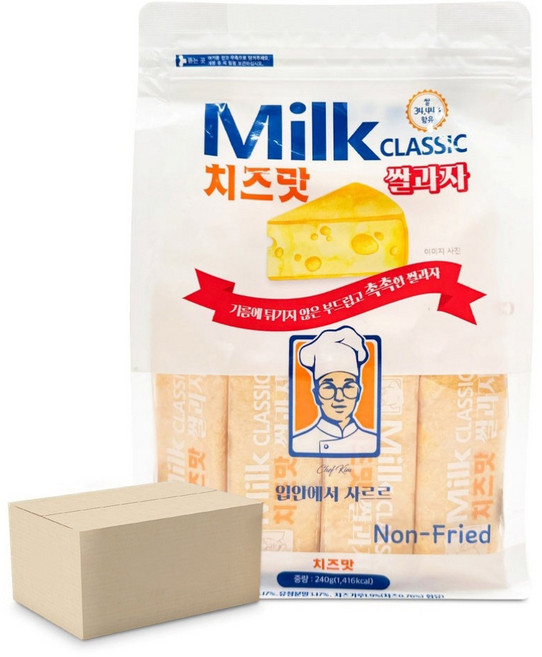 밀크 클래식 치즈맛 쌀과자, 240g, 16개
