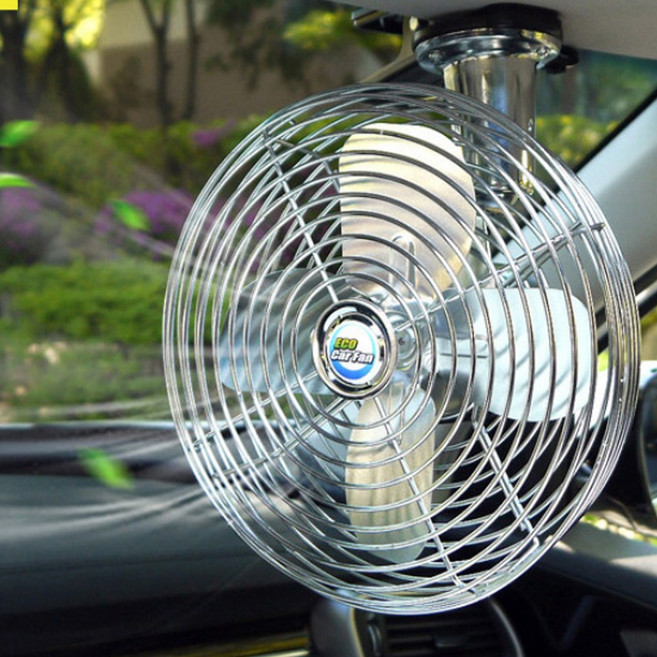 차량용 12V 24V 화물차 트럭 지게차 버스 크롬 자동차 8인치 선풍기, 8인치 크롬 선풍기 12V