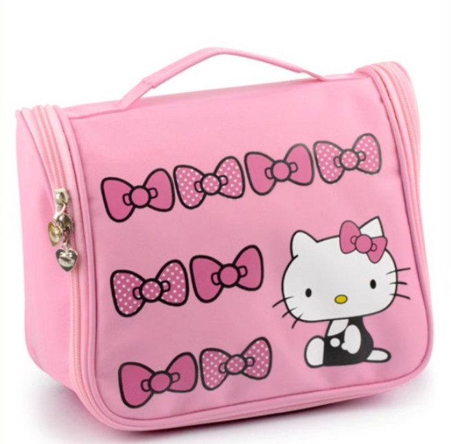 키티 행잉 걸이식 벽걸이 세면도구 여행용 파우치 워시백