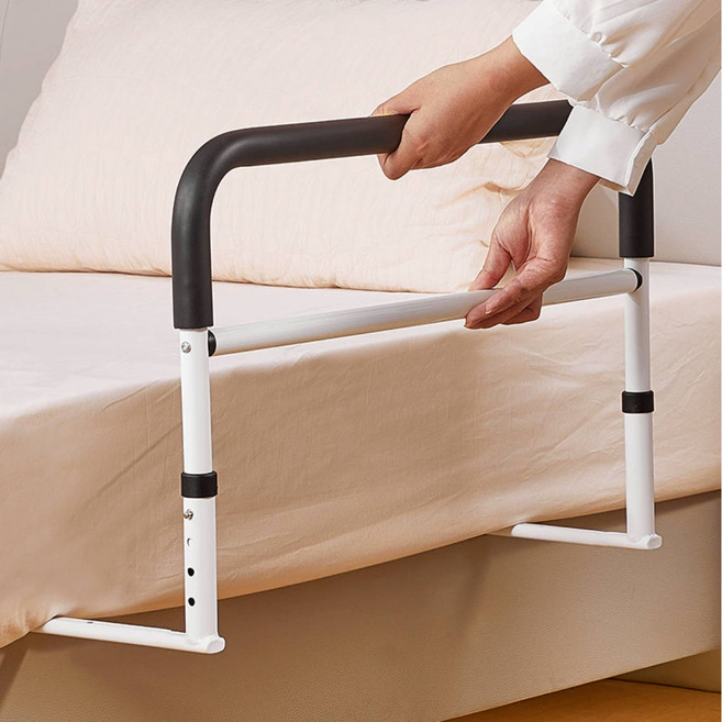 침대 안전가드 낙상방지 가정용 침대가드 접이식 설치간편 높이조절 노인 어린이 보호 손잡이형, 일자형