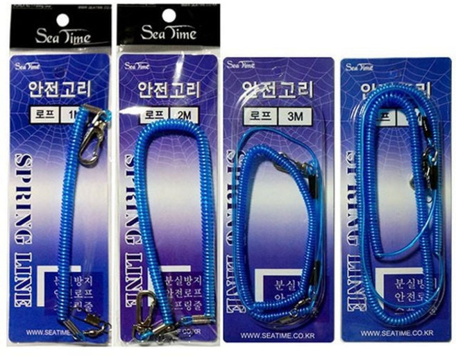 씨타임 스프링줄 1m 2m 3m 파란색 안전고리cu, 스프링줄BL3M