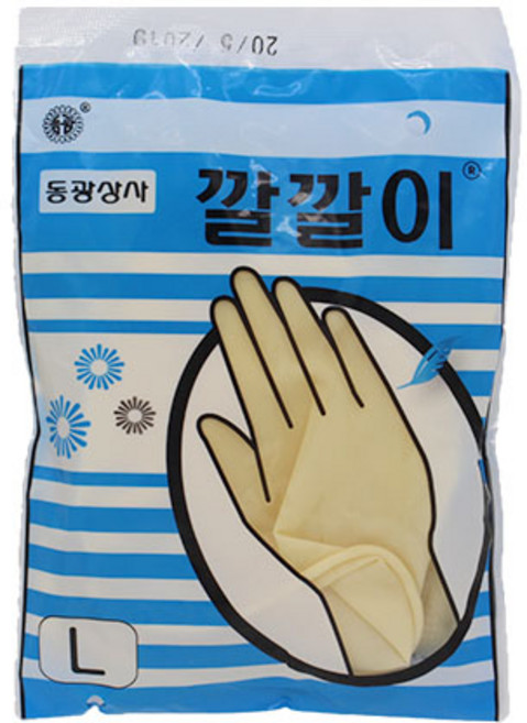 [동광] 깔깔이 미용장갑 (고급라텍스) 대 10개 묶음
