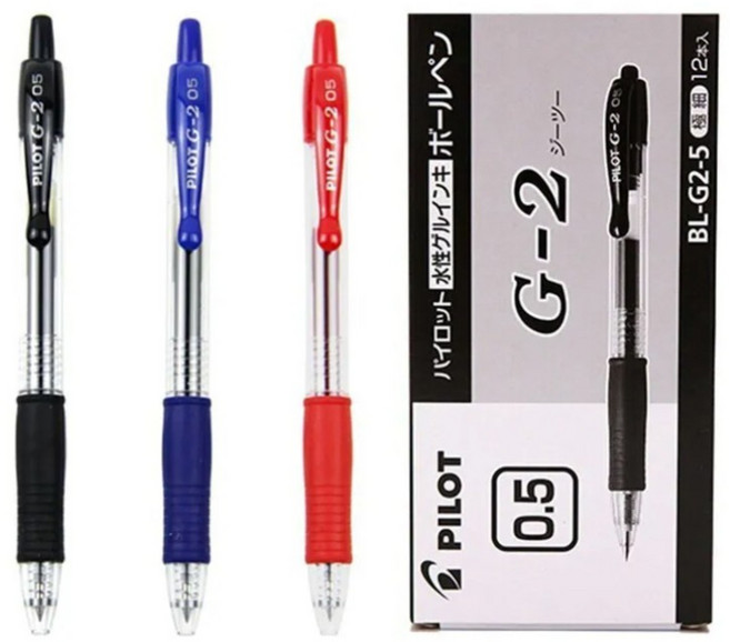 PILOT 百樂 G2 G-2 1.0mm BL-G2-10 按壓式中性筆 書寫流暢 色彩鮮明, 藍色, 1個