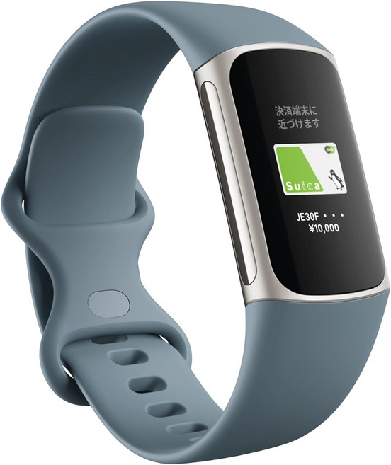 [Suica Fitbit Charge 5 대응] 트래커 스틸 블루플래티넘 [7일간의 라이프GPS, 강철파란색/백금단일품목