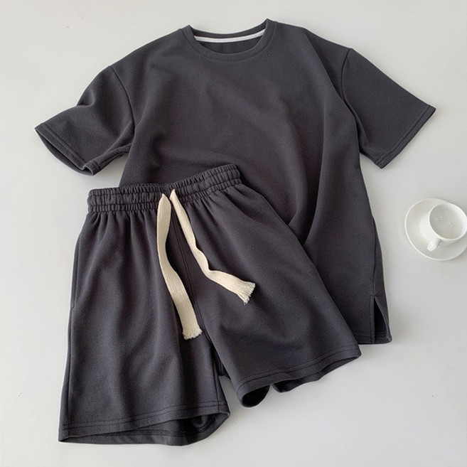 休閒運動套裝 短袖上衣短褲兩件套