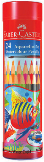 [파버카스텔] 수채색연필 라운트틴, 24색, 1개
