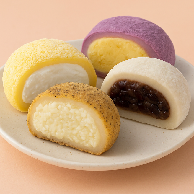 화과방 찰떡 4종 세트(카스텔라 생크림+고구마+통팥+감자), 1개