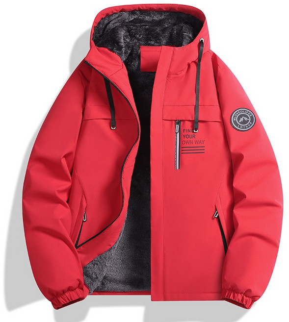 MLOVEOLIFES LDNOR 加絨加厚連帽夾克 男款防風防水保暖外套 刷毛內裡登山滑雪休閒夾克