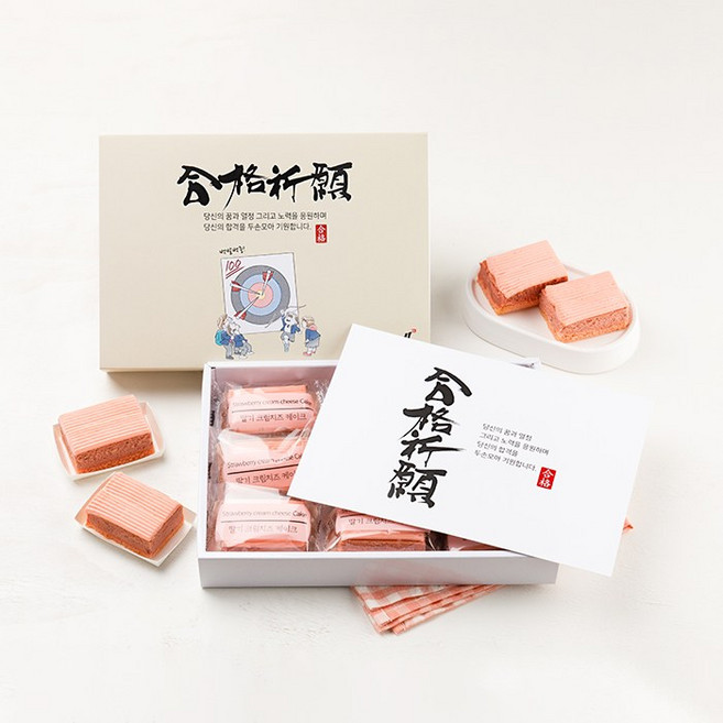 [합격선물] 시루아네 딸기크림치즈케이크 선물세트, 60g, 1개