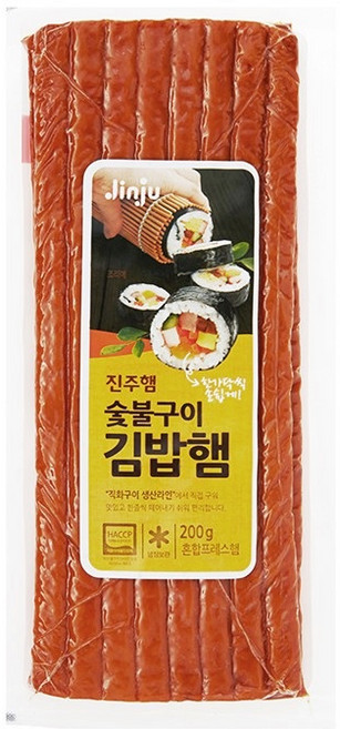 진주햄 숯불 김밥햄200g, 1개, 200g