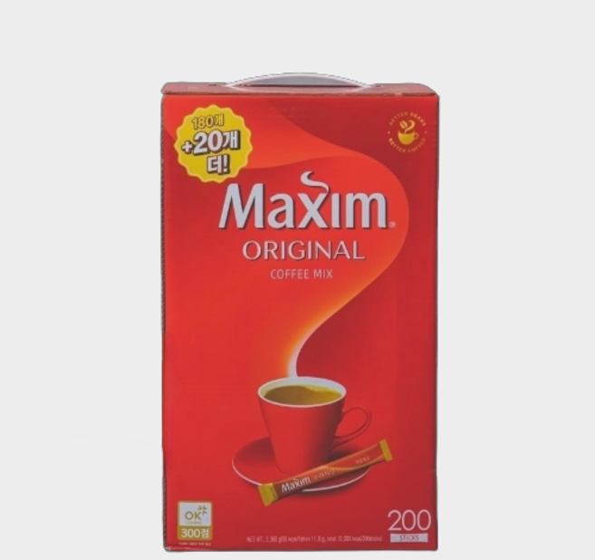 동서 맥심 오리지날 커피믹스 (180T), 11.8g, 200개입, 1개