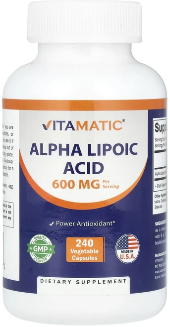 Vitamatic 알파리포산 600mg 베지 캡슐 240정(캡슐당 300mg), Vitamatic알파리포산600mg베지캡슐240정캡슐당, 1개, 240정 - 쿠팡
