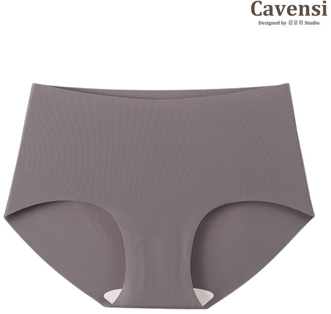 Cavensi 無痕奶皮內褲 中高腰冰絲女內褲 加大尺碼M-5XL 裸感高彈舒適, 咖啡煙紫,5XL（建議105~120公斤）