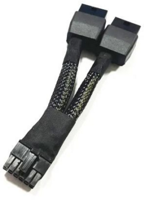 Nvidia RTX 3070 3080 3090 버전 그래픽 카드용 슬리브 강화 케이블 미니 12 핀-듀얼 8 핀 PCIE GPU 전원 어댑터 10cm, [01] 10cm, [01] 12pin to 2x8pin, 01 12pin to 2x8pin_01 10cm, 1개