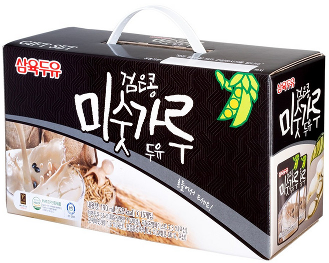 삼육두유 검은콩 미숫가루 두유 파우치, 190ml, 30개