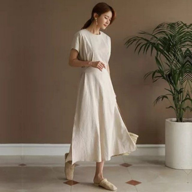 휠렉스 여성 리본허리끈 데일리 패션 원피스 JA64