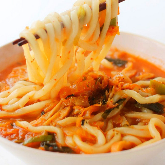 얼큰 오리지널 김치우동 2인분세트/35년전통 투다리 메인메뉴 해와바다, 862g, 5개