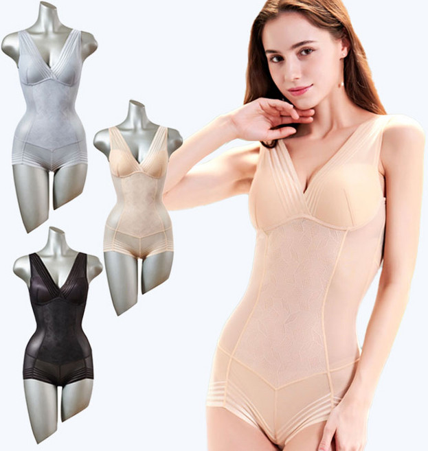 [3종세트] 여성 올인원 속옷 슬림핏 인견 쿨링 바디 수트 패키지