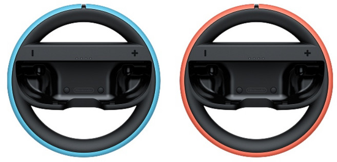 Nintendo Switch 左右 Joy-Con 專用 賽車方向盤 2入 (公司貨), 黑色, 1個, NS2 Joy-Con 2 方向盤兩入