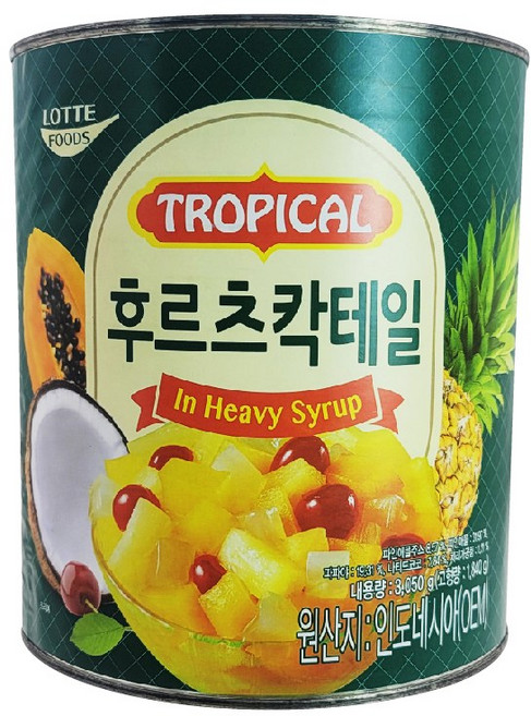 롯데델가 롯데 델가 후르츠 칵테일 3050g / Dole/ 델몬트/ 3kg, 1개, 3.05kg