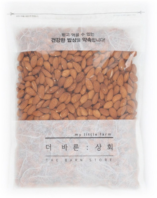 더바른상회 생 아몬드 1kg 파우치포장, 1개