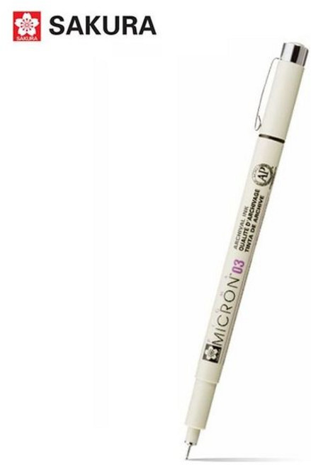 사쿠라 피그마 마이크론 라이너펜 낱자루, 1개, 03 블랙