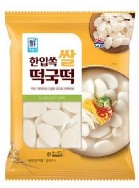 대림 한입쏙 쌀떡국떡, 1개, 250g