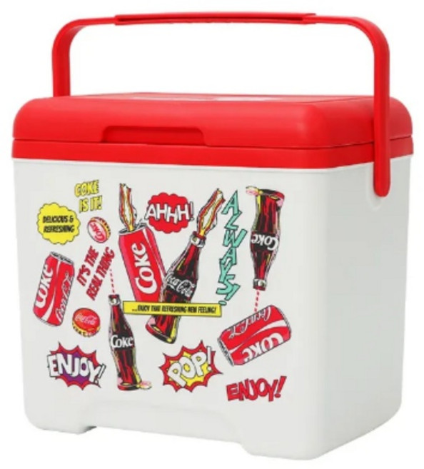 코카콜라 미니 소형 휴대용 아이스박스 13L보온보냉, 단일옵션, 1개