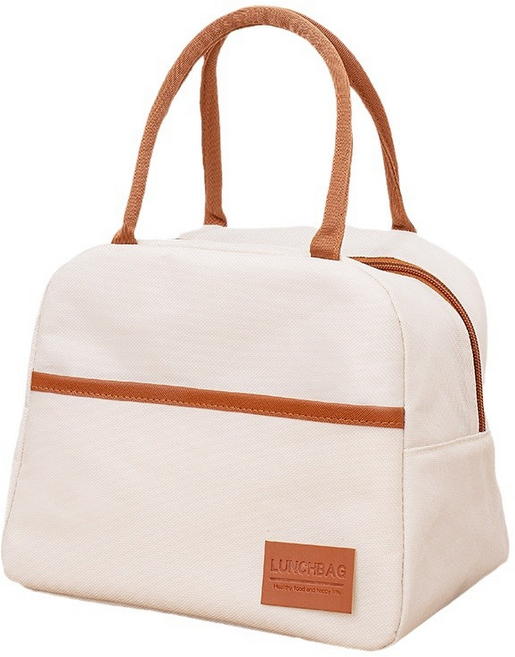 캠핑 피크닉 보온보냉백 휴대용 방수 보냉가방, 1개, 아이보리색