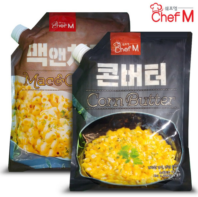 쉐프엠 콘버터 1kg + 맥앤치즈 1kg/안주/간식/반찬/마카로니/샐러드, 1세트