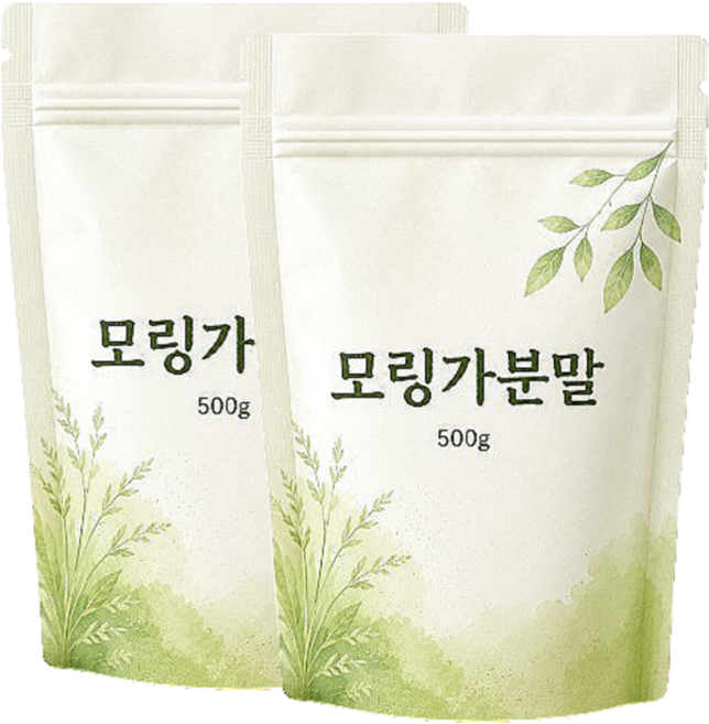 순수 모링가 잎 분말 가루 파우더, 2개, 500g