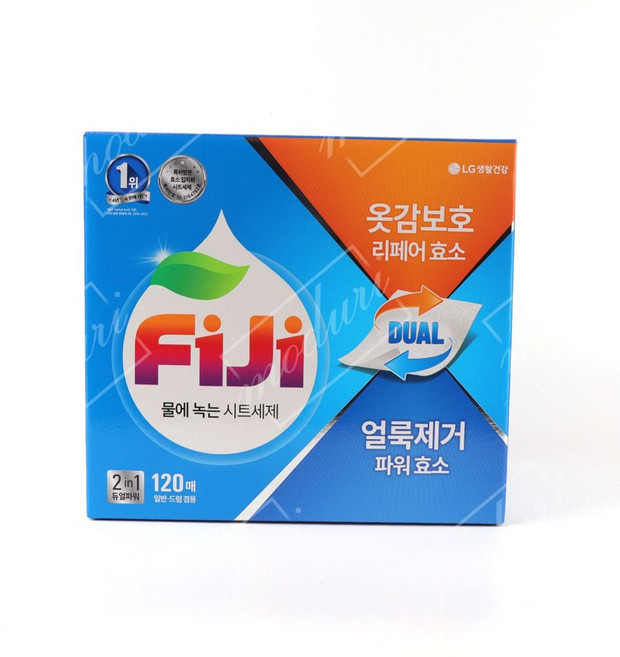 피지 시트세탁세제 120매 찬물에도잘녹는 얼룩제거 law*876FM