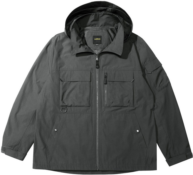 어바웃스탠다드 워크웨어 아웃도어 쉘 바람막이 후드 자켓