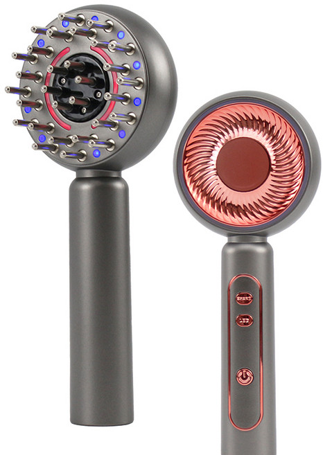 에스페란자 고주파 EMS 미세전류 LED 두피마사지기 홈두피케어 전동두피마사지빗 머리마사지기 헤어케어 DYS-15, 그레이