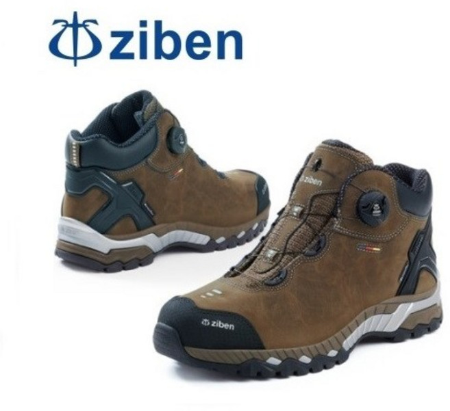 지벤 ZB-206 안전화 작업화 방수내피 천연소가죽 프리락다이얼 6인치고급형 누벅가공, 290, 브라운