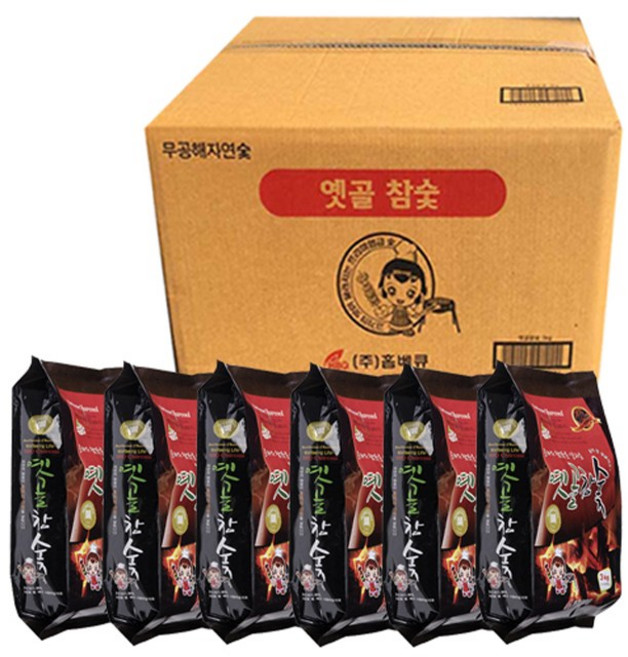 지피니 옛골참숯, 3kg, 6개