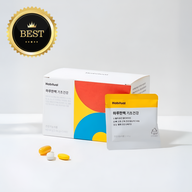 [정품] [Md/Pick] [오메가3/멀비&미네랄/칼슘&마그네슘] 하루한팩 기초건강, 1박스, 14회분