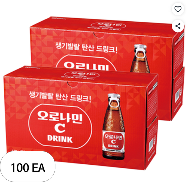 오로나민씨 탄산 드링크, 120ml, 100개입