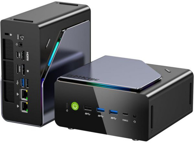 GMKtec K12 게이밍 미니 PC OcuLink AMD Ryzen 7 H255 8745HS 업그레이드 32GB DDR5 RAM 512GB SSD 데스크탑 컴퓨터 Radeon, Gunmetal(K12)