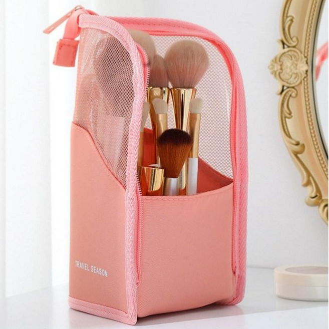 마요네스 브러쉬 파우치 보관함 케이스, 1개, 핑크