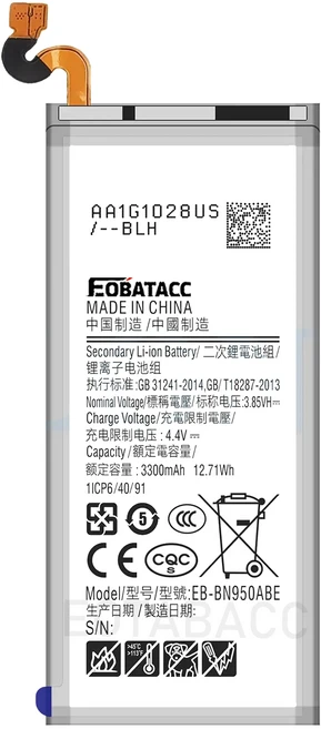 2026년형 배터리 EB-BN950ABE 3300mAh 삼성 호환 호환 노트 8 Note8 N950 SM-N950F N950U/U1, 01 Note 8