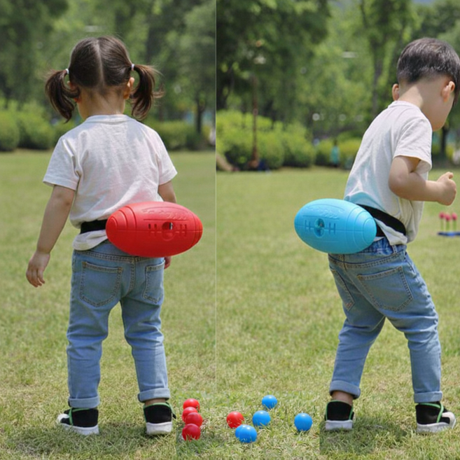 2인용 공빼기게임 럭비+공12개 포함 댄싱공빼기 춤추며공흘리기게임, 2개, 혼합색상