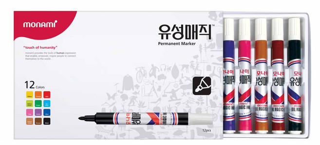모나미 유성매직 세트, 12색, 2세트