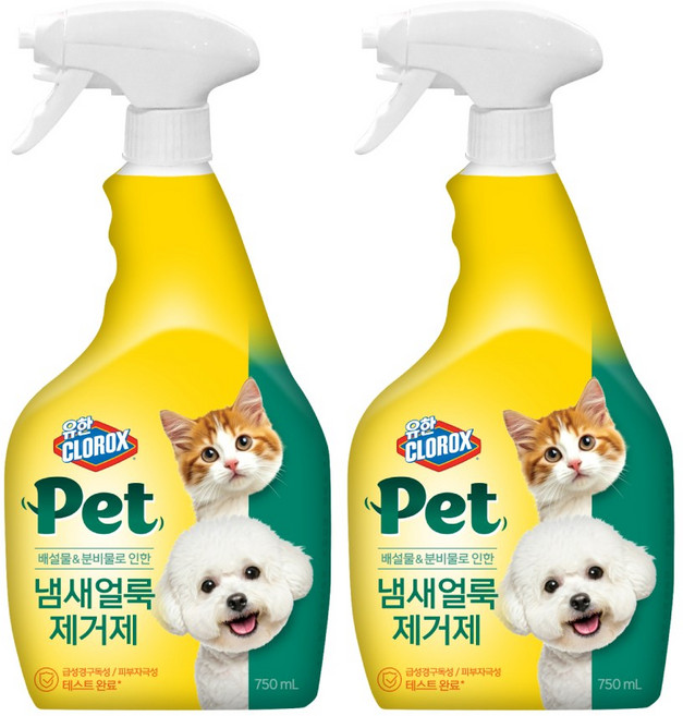 유한락스 반려동물 냄새얼룩 제거제, 750ml, 4개