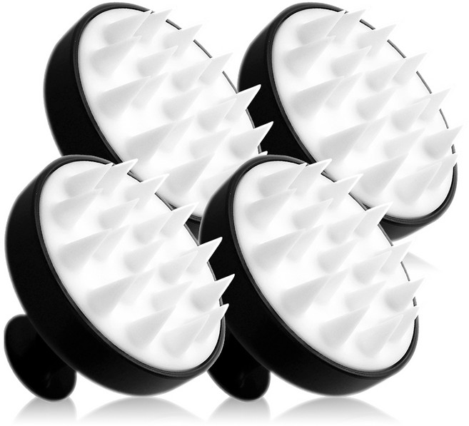 MBA 모발아 블랙턴 두피 마사지 스케일링 샴푸 브러쉬, 80*80*66, 4개