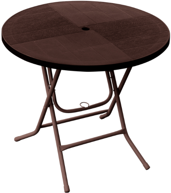 초콜릿 원형 탁자 테이블 1개 파라솔 접이식 포장마차 플라스틱 야외 편의점 포차