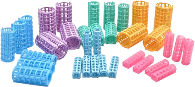 FreeManner 클래식 컬러 구르프 구르프 헤어롤 헤어컬 롤고데기 고데기 그루프, 1세트, 대형 4개입