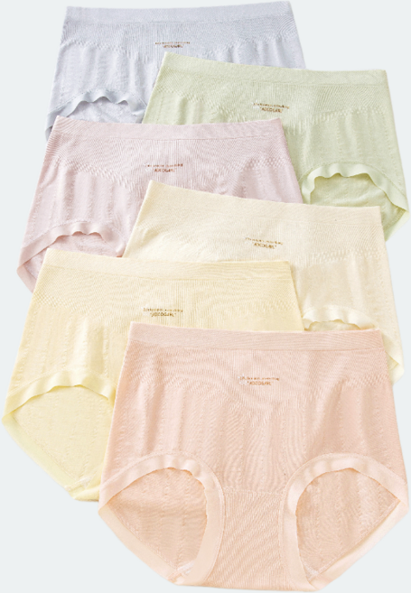 [길복트레이드 주식회사](4컬러) 여성 순면 모달 심리스 팬티 삼각 프리사이즈 노라인 고탄력 사계절 항균 데일리 통기성 여자 요일팬티 노라인팬티 라인 레이스팬티라온 아이스 쿨 실크