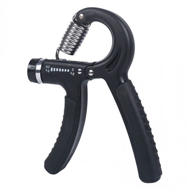 YMB 악력기 손지압 손악력기 압력기 손가락 강도조절 무소음 전완근 운동기구 5-60kg, 블랙, 1개