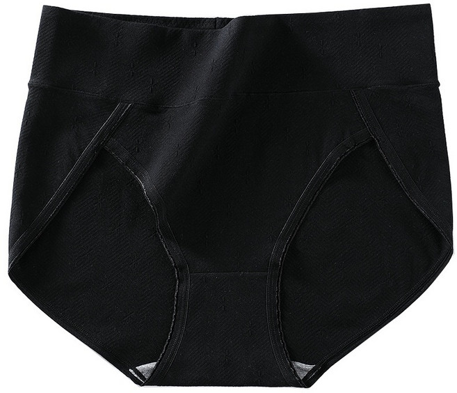QHL 女款高腰舒棉內褲 大尺碼 石墨烯底檔 舒適彈力 2XL-4XL, 黑,2XL(建議體重55-72kg)